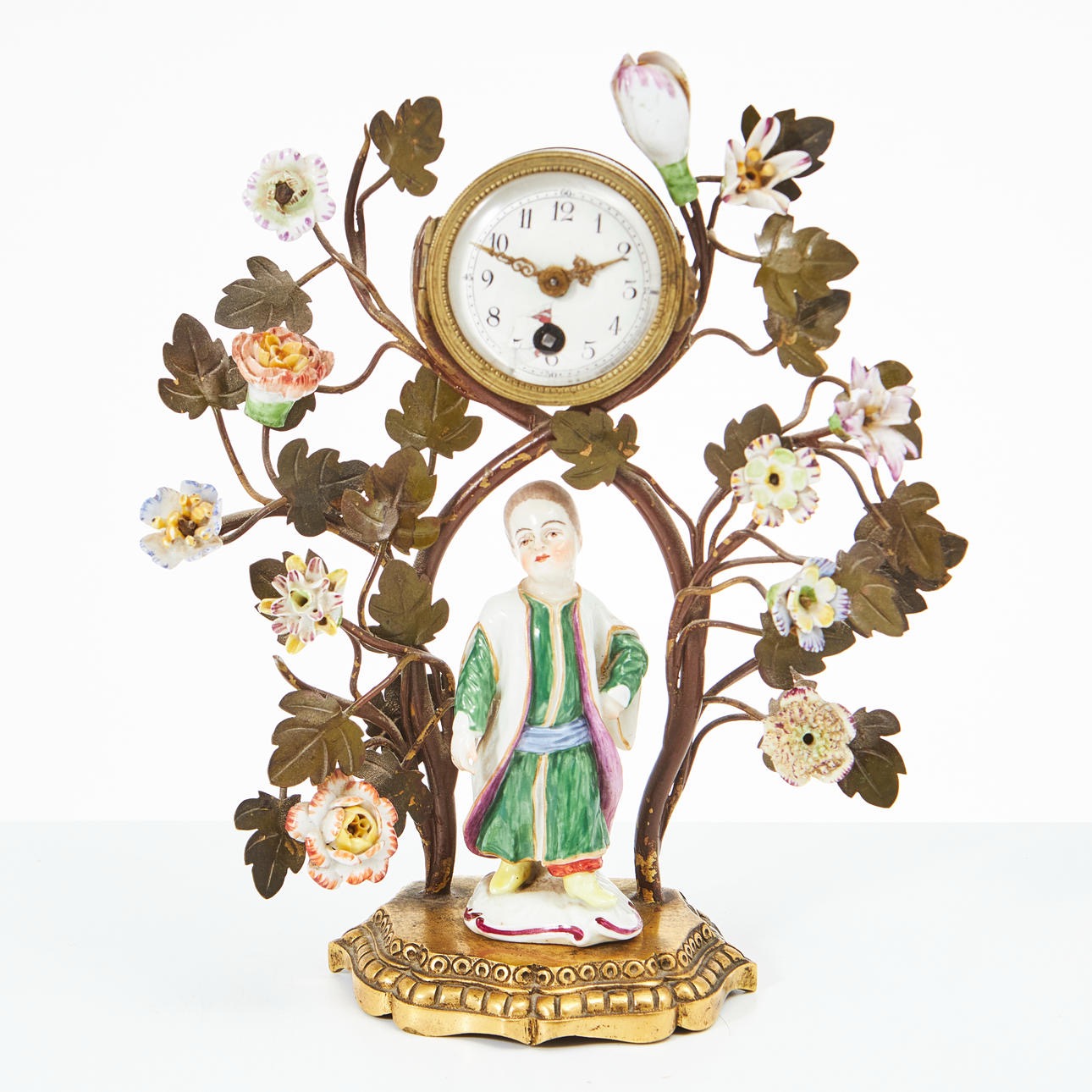 Výjimečné starožitné luxusní ormolu hodiny Meissen (Míšeň) 18 století.